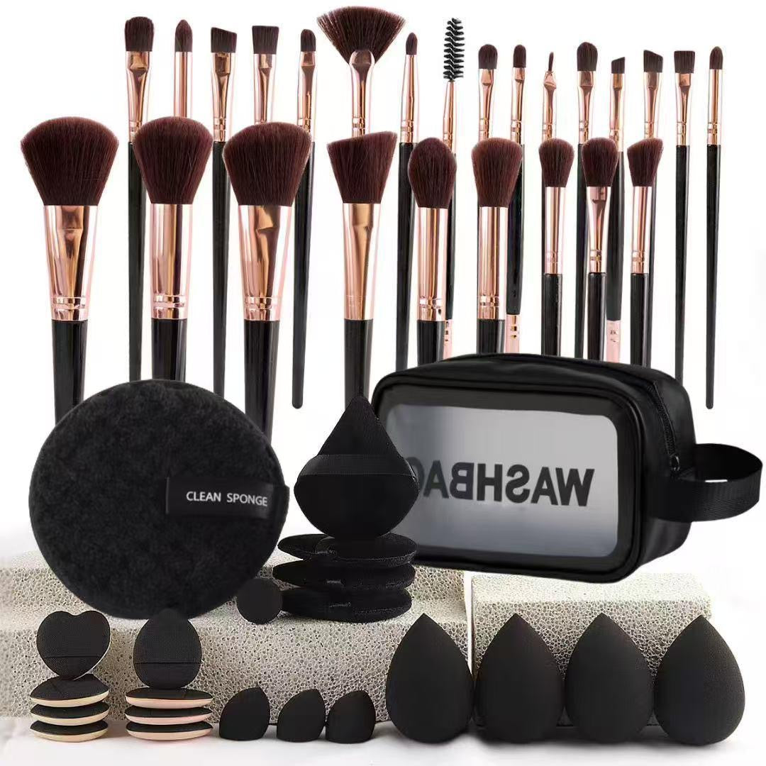Black Brushes set with washbag 47 PCS