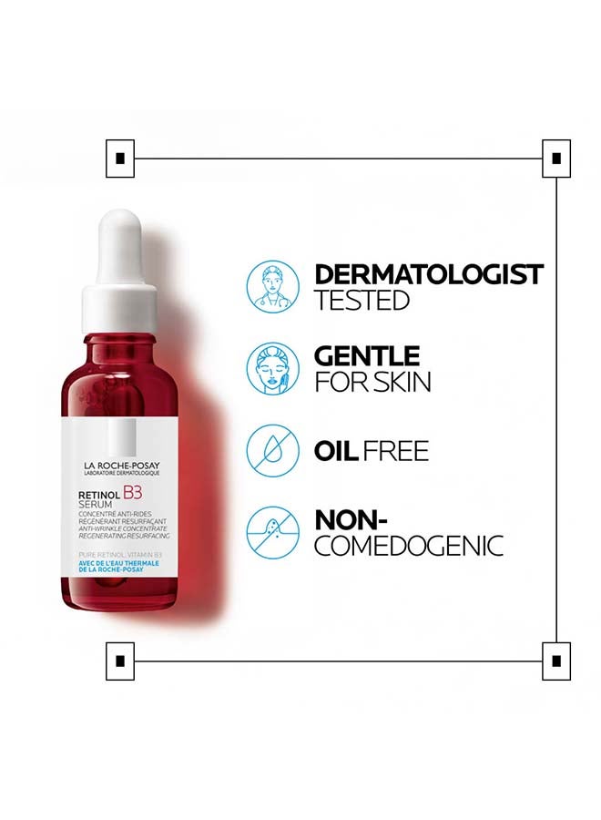 Retinol B3 Face Serum With Vitamin B3; Anti-Aging Face Serum For Lines, Wrinkles & Premature Sun Damage To Regenerate & Resurface Skin clear 30ml