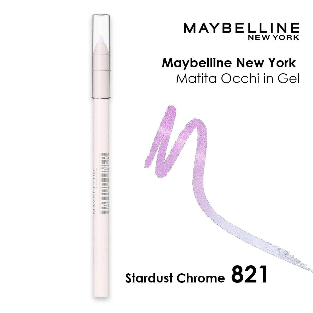 MAYBELINE TATTO LINER SHARPNER GEL PENCIL 821 STARDUST CHROME