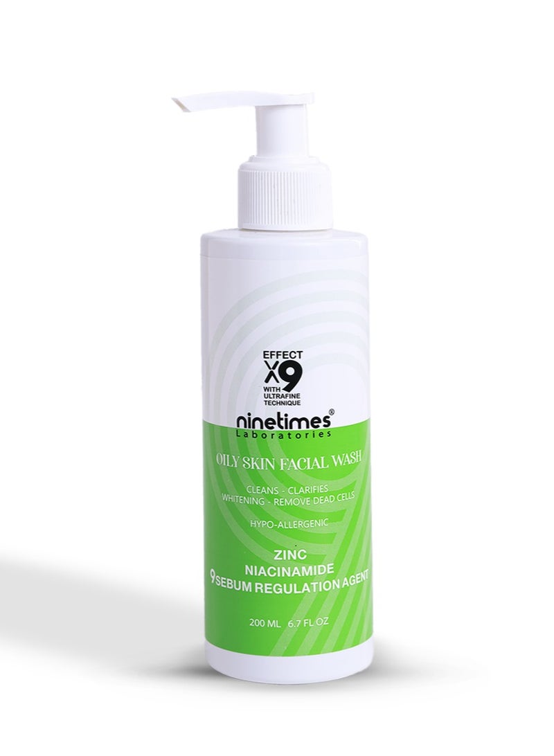 ninetimes Niacinamide facial wash Cleanser For Oily Skin 200ml