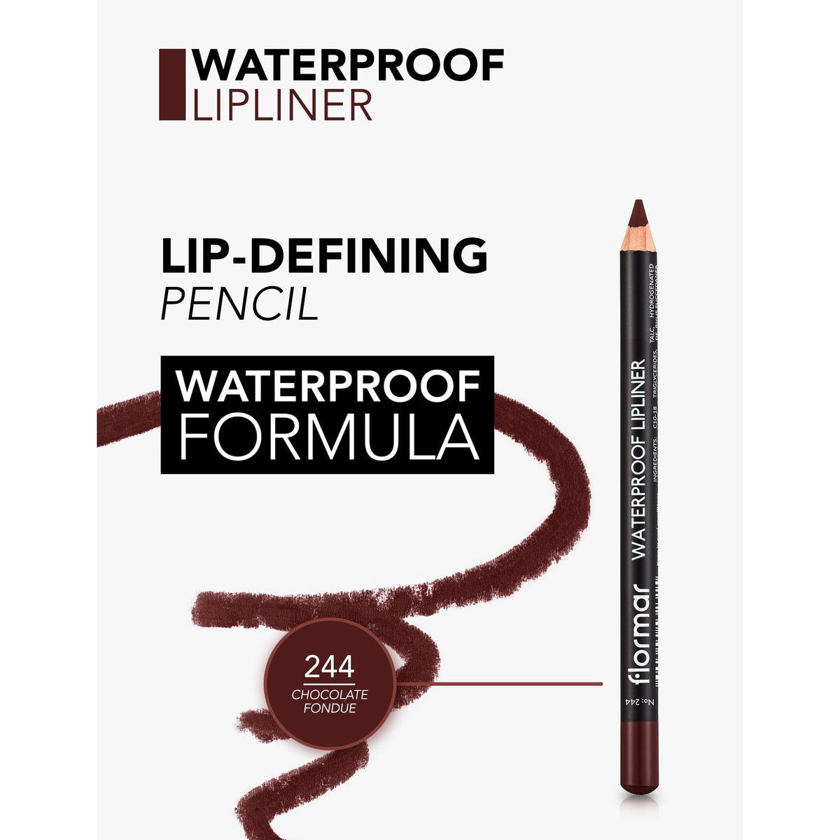 FLOMAR WATERPROOF LIPLINER 244 CHCLT FONDUE