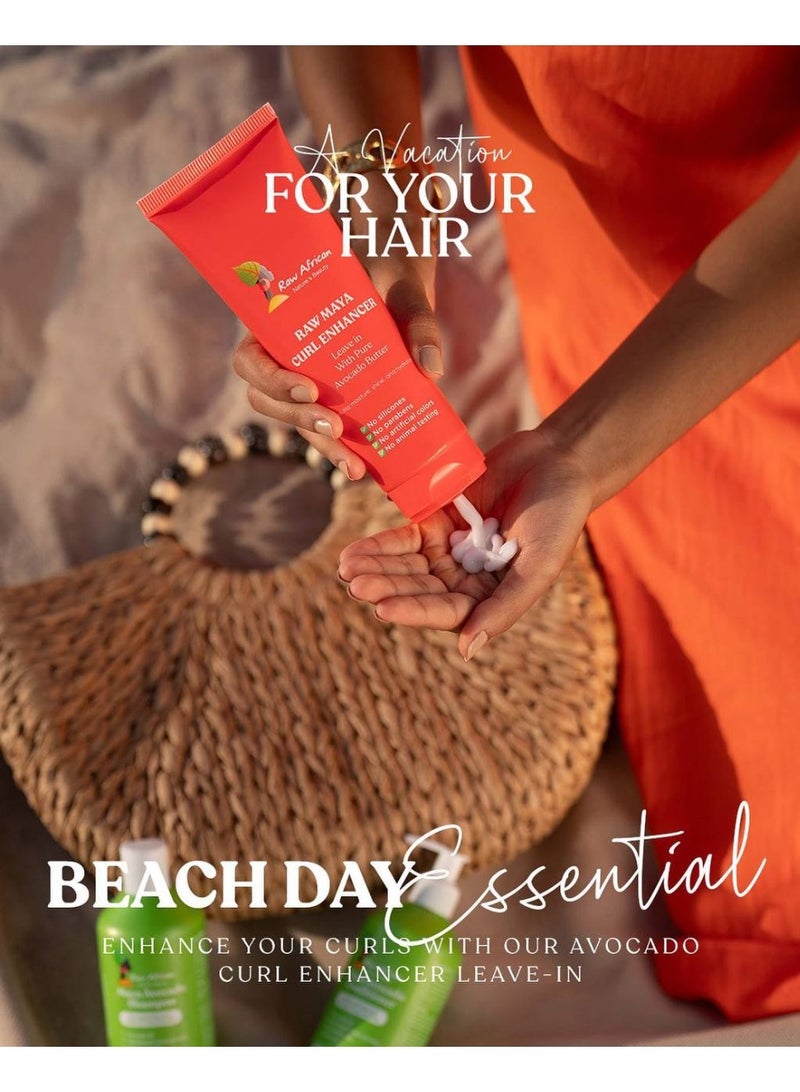 Raw African Maya Leave In And Curl Enhancer Red-250 gm (Packaging may vary)