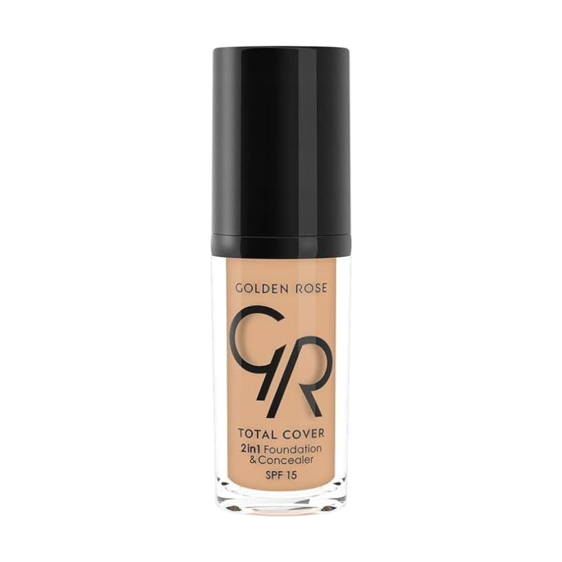 GOLDEN ROSE TOTAL COVER 2IN1 FOUNDATION&CONCEALER SPF15 04 BEIGE