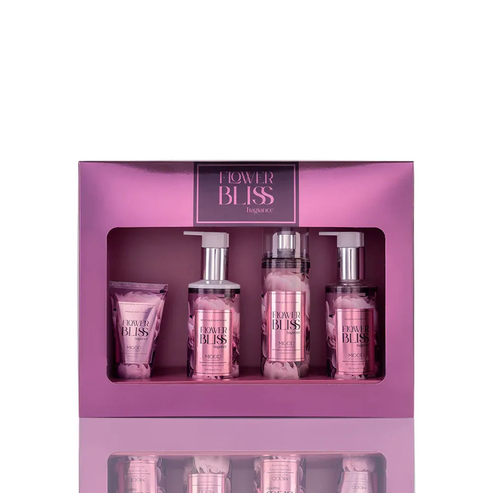 PROMO MOOD FLOWER BODY SPLASH 220ML + HAND CREAM 50ML +SHOWER GEL 200ML +BODY MILK 200ML