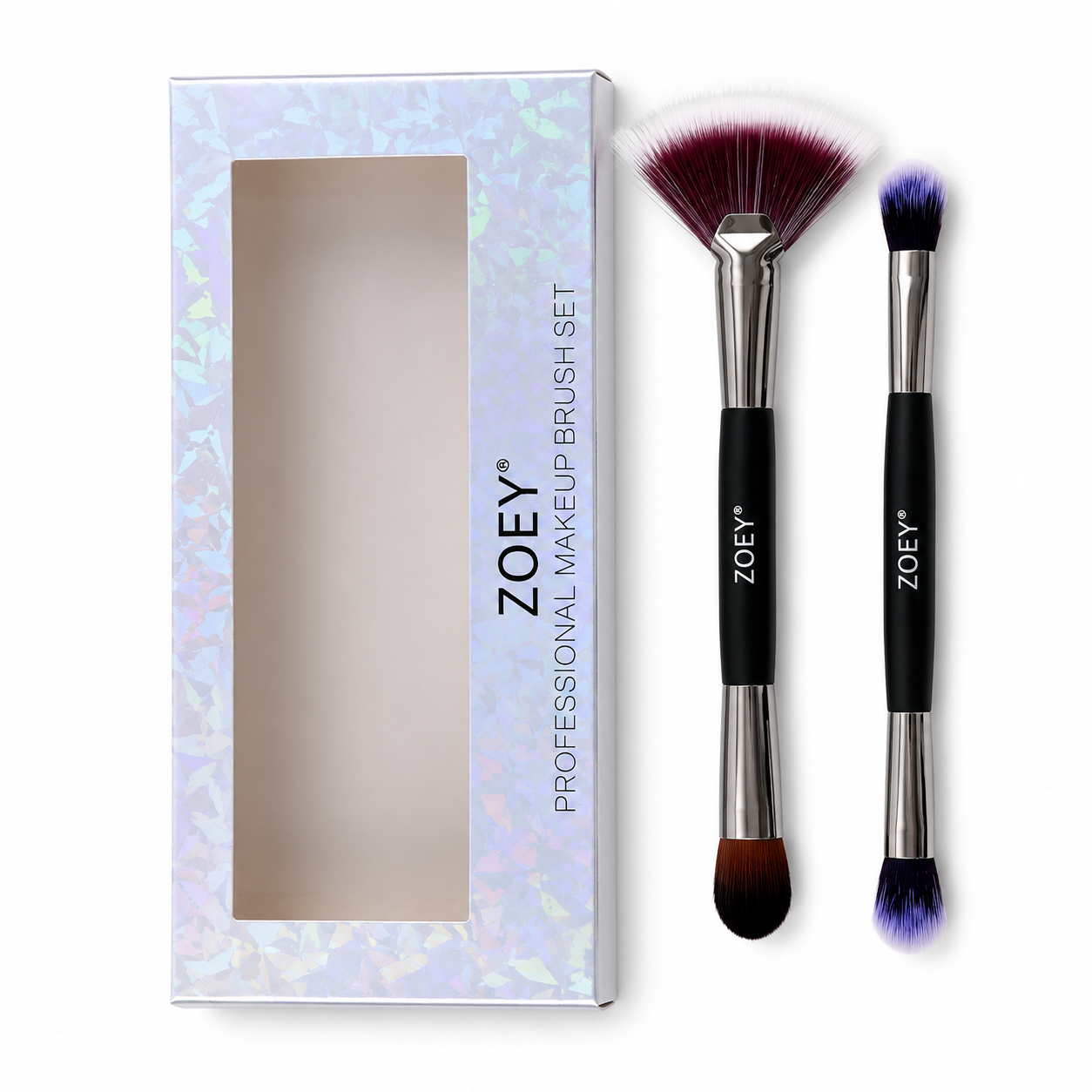 Professional Makeup 2X2 Brushes Set Double Head Brushes