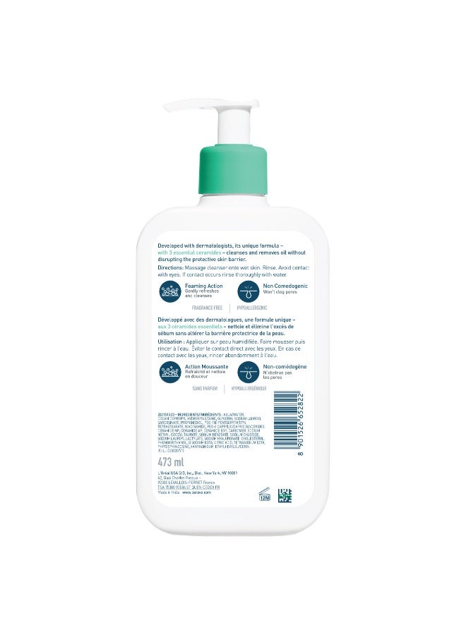 CeraVe Foaming Cleanser for Normal to Oily Skin with Hyaluronic Acid 473ml