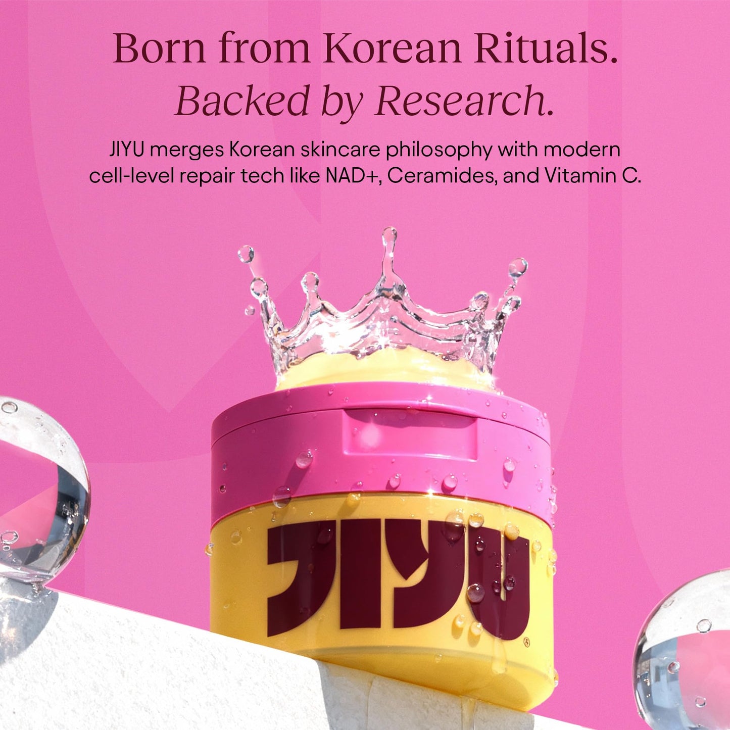 JIYU NAD+ Hydrating Face Moisturizer \u2013 Korean Anti-Aging Cream for Radiant, Firm & Smooth Skin \u2013 Deeply Hydrating & Brightening Daily Moisturizer Cream for Face and Body, All Skin Types \u2013 50 ml