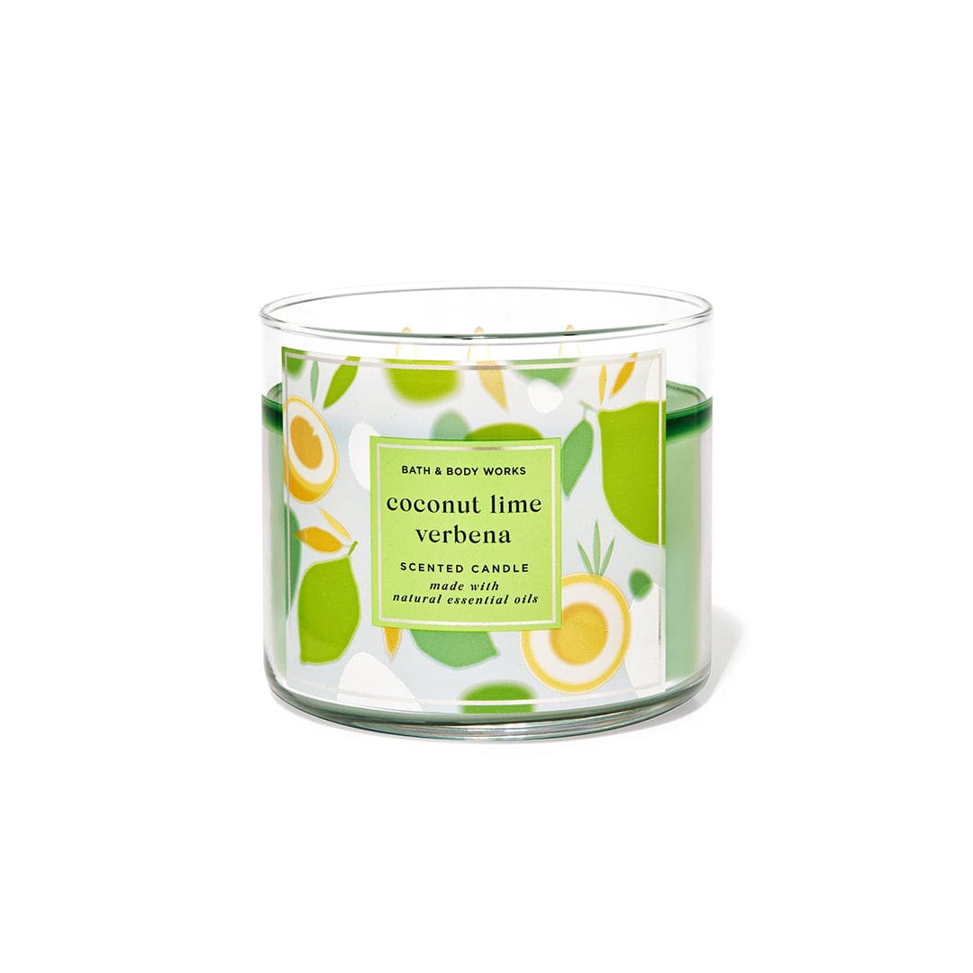 Bath & Body Works Coconut Lime Verbena 3-Wick Candle ( Gulf Edition )