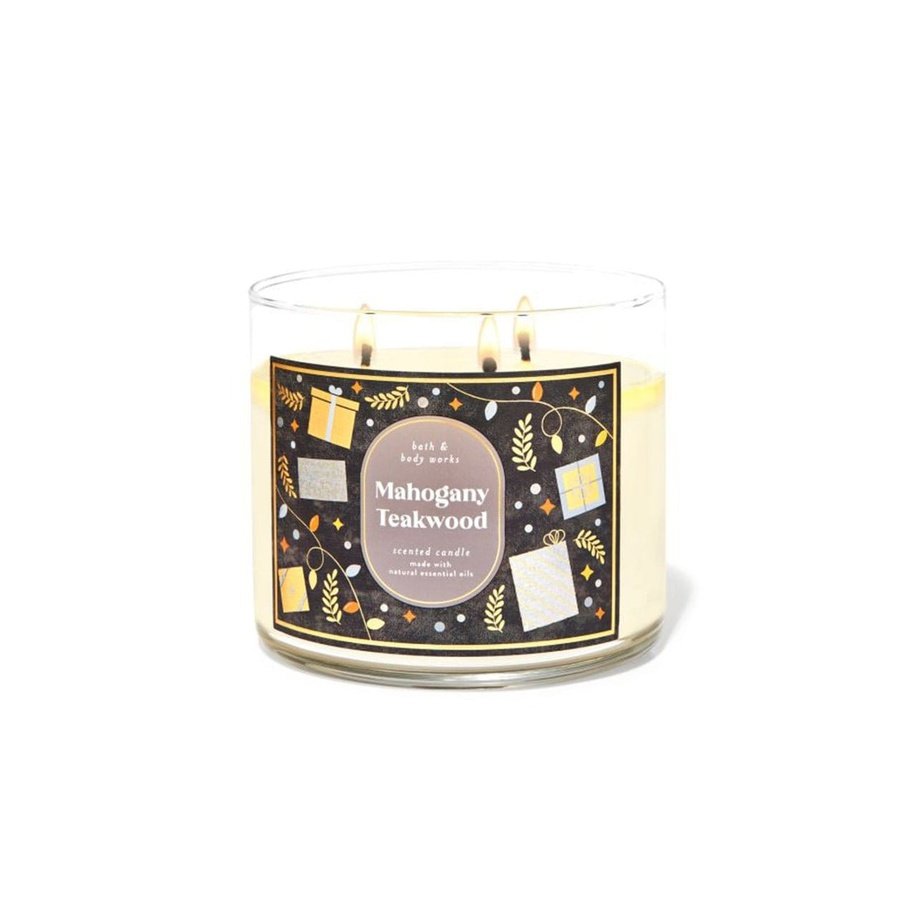 Bath & Body Works Mahogany Teakwood 3-Wick Candle ( Gulf Edition )