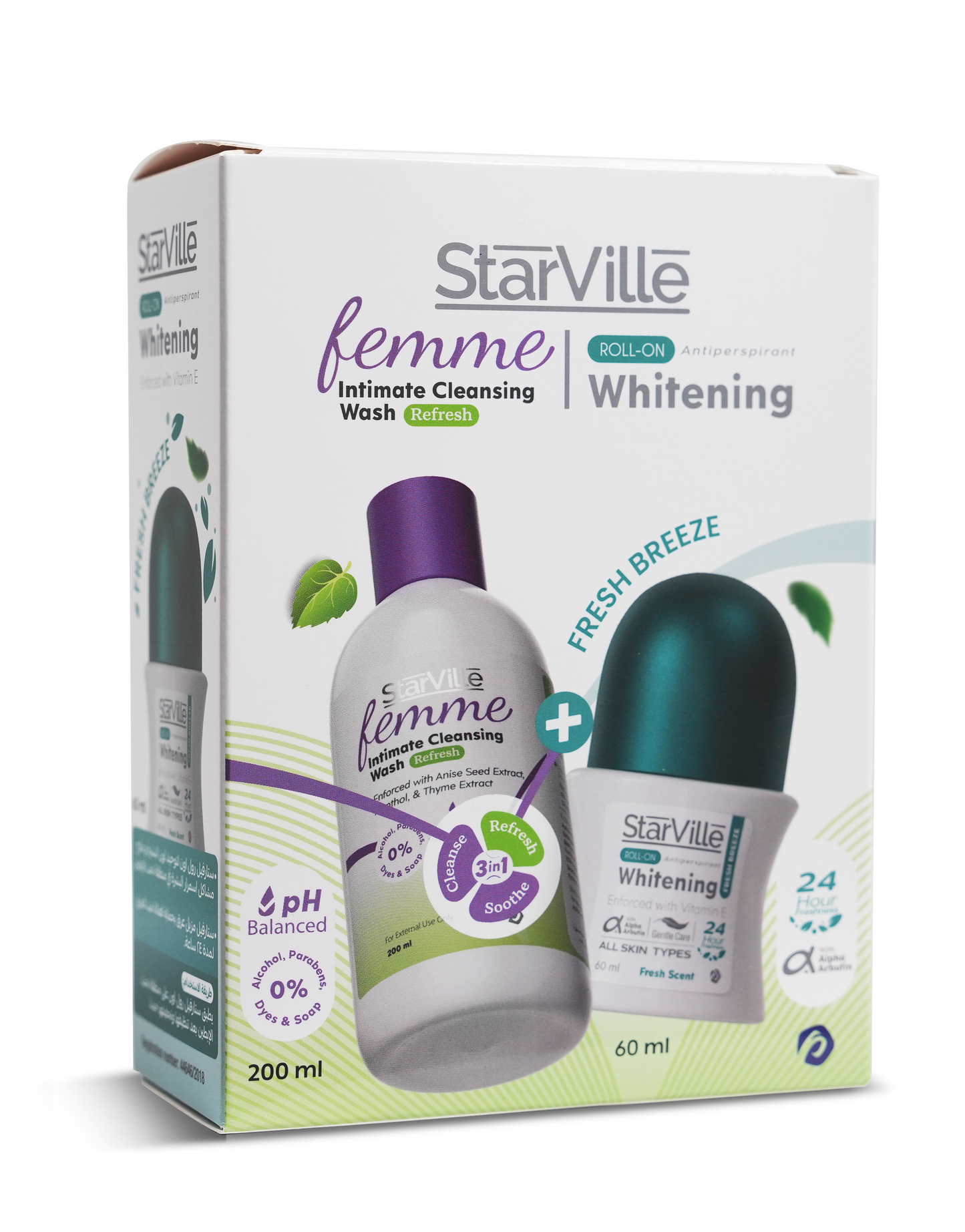 StarVille Femme wash Refresh & StarVille Roll-On fresh breeze