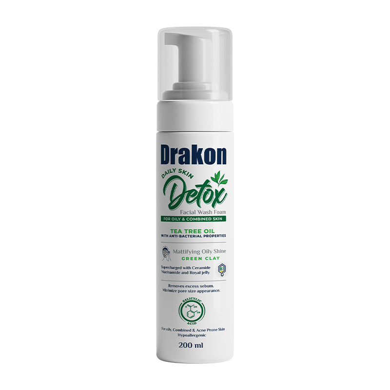 Drakon Detox facial wash foam for oily & Combined skin 200ml