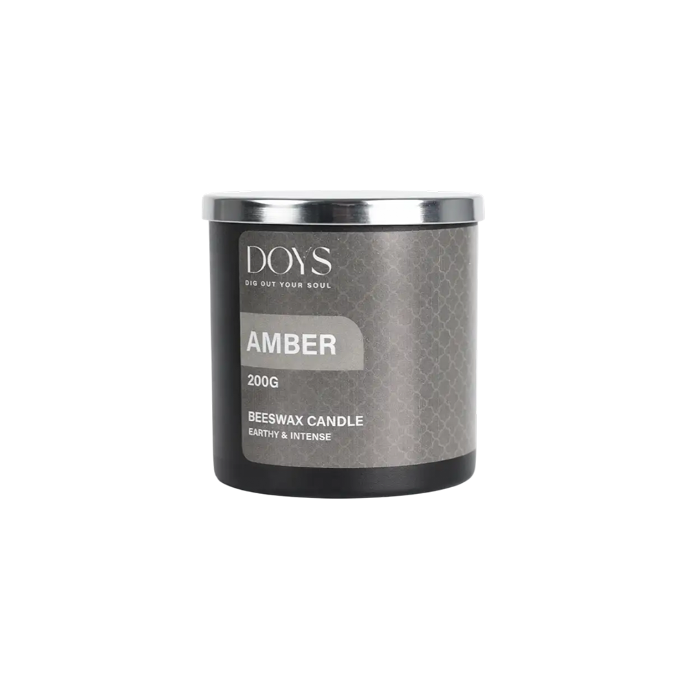 Amber Beeswax Candle