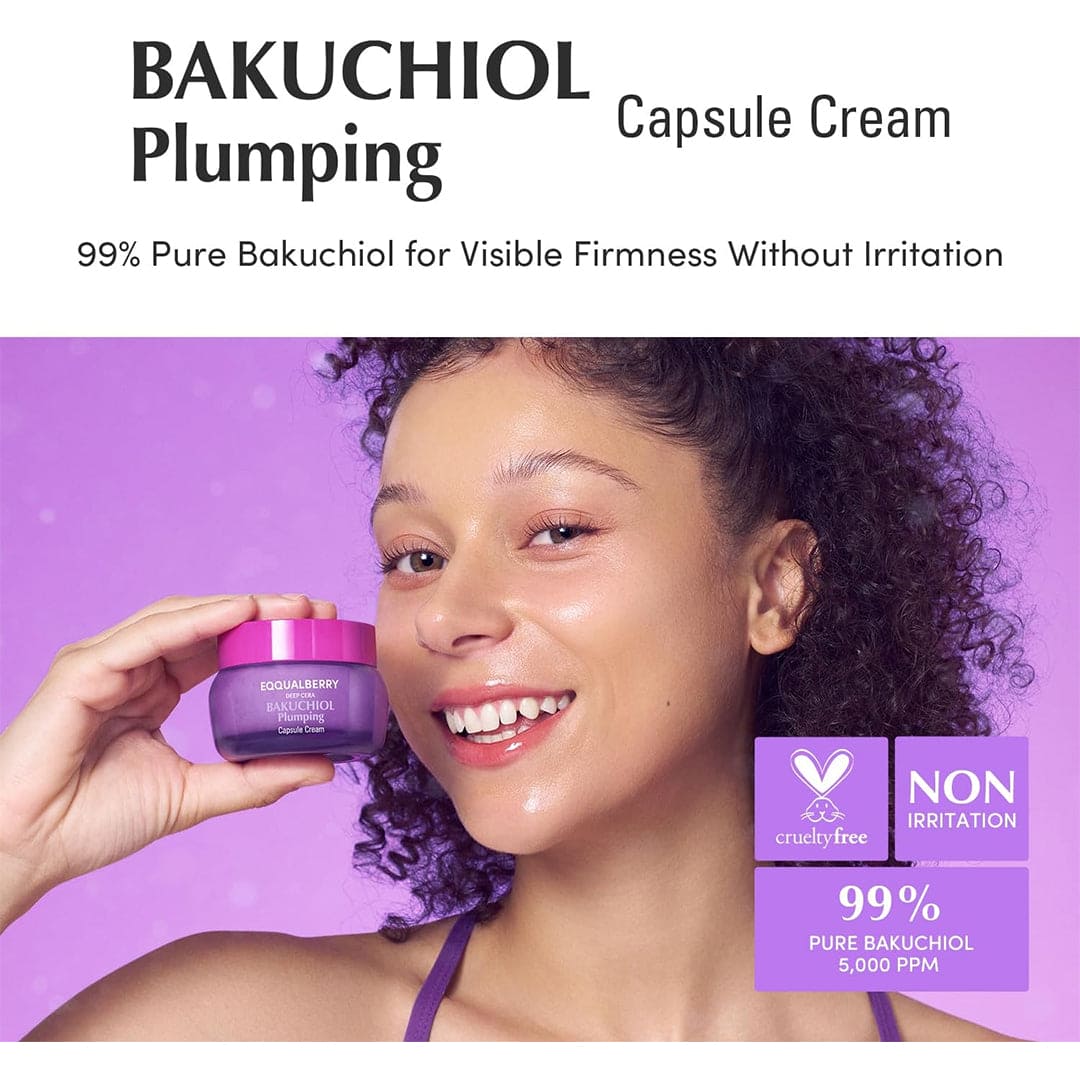 EQQUALBERRY Deep Cera Bakuchiol Plumping Capsule Cream - 50ml