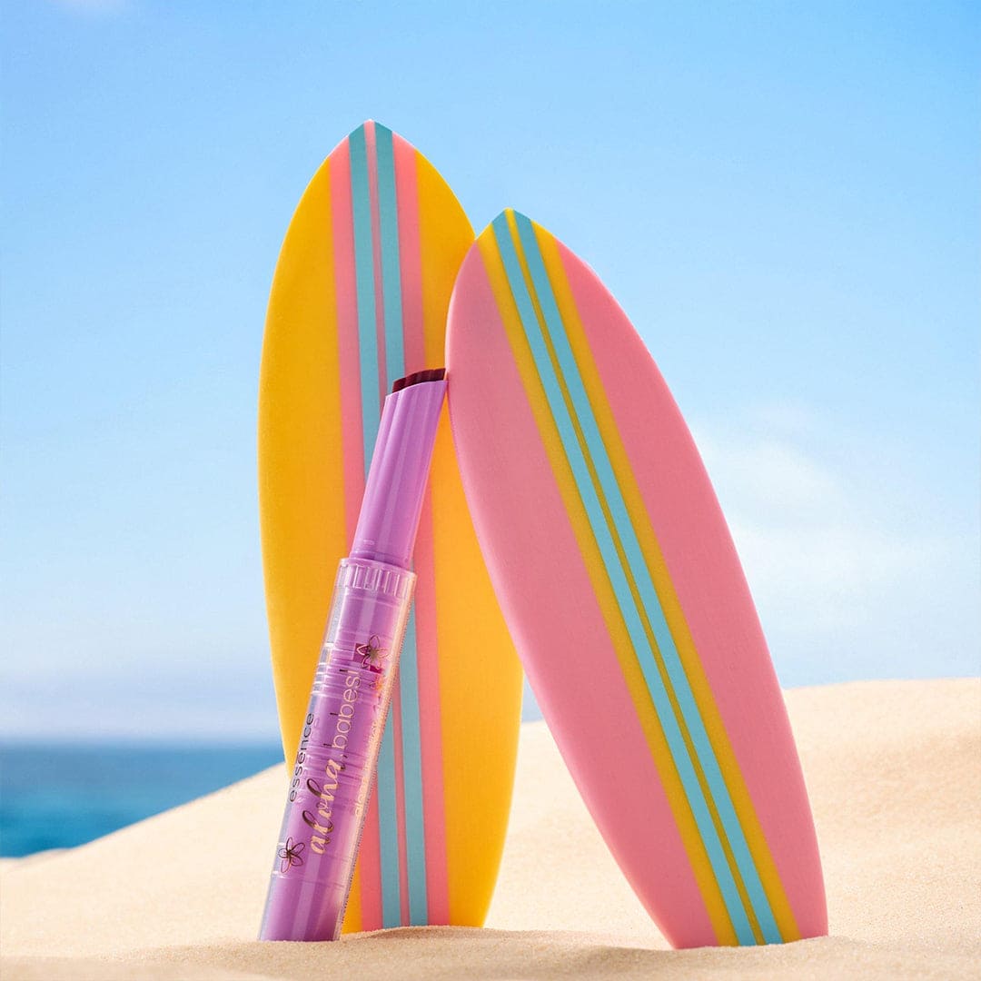 Essence Aloha Babes Gloss In Stick - 01 Sunny Bliss, Flower Kiss