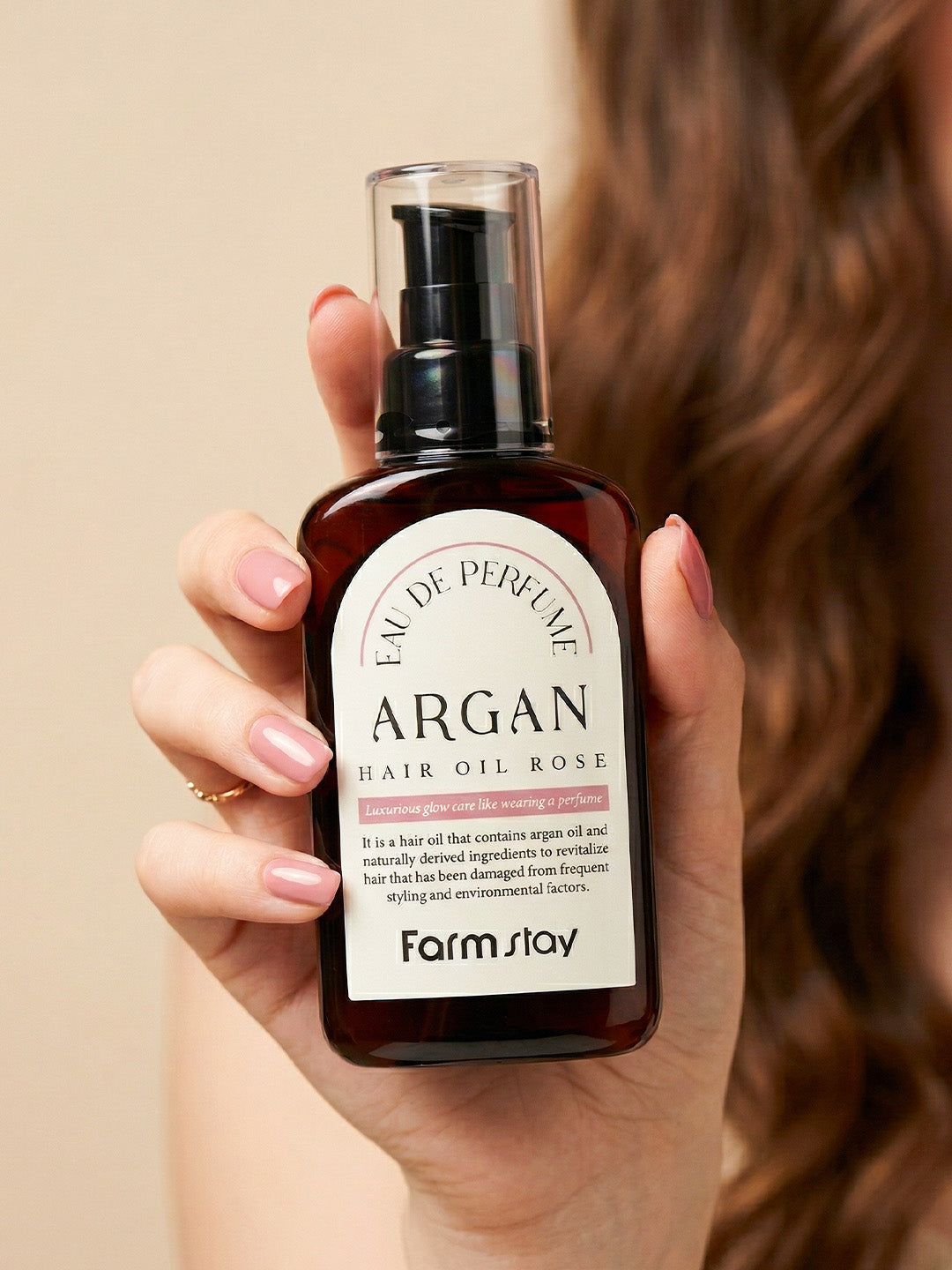 Farmstay بخاخ عطر زيت الأرغان للشعر بالمسك الأبيض