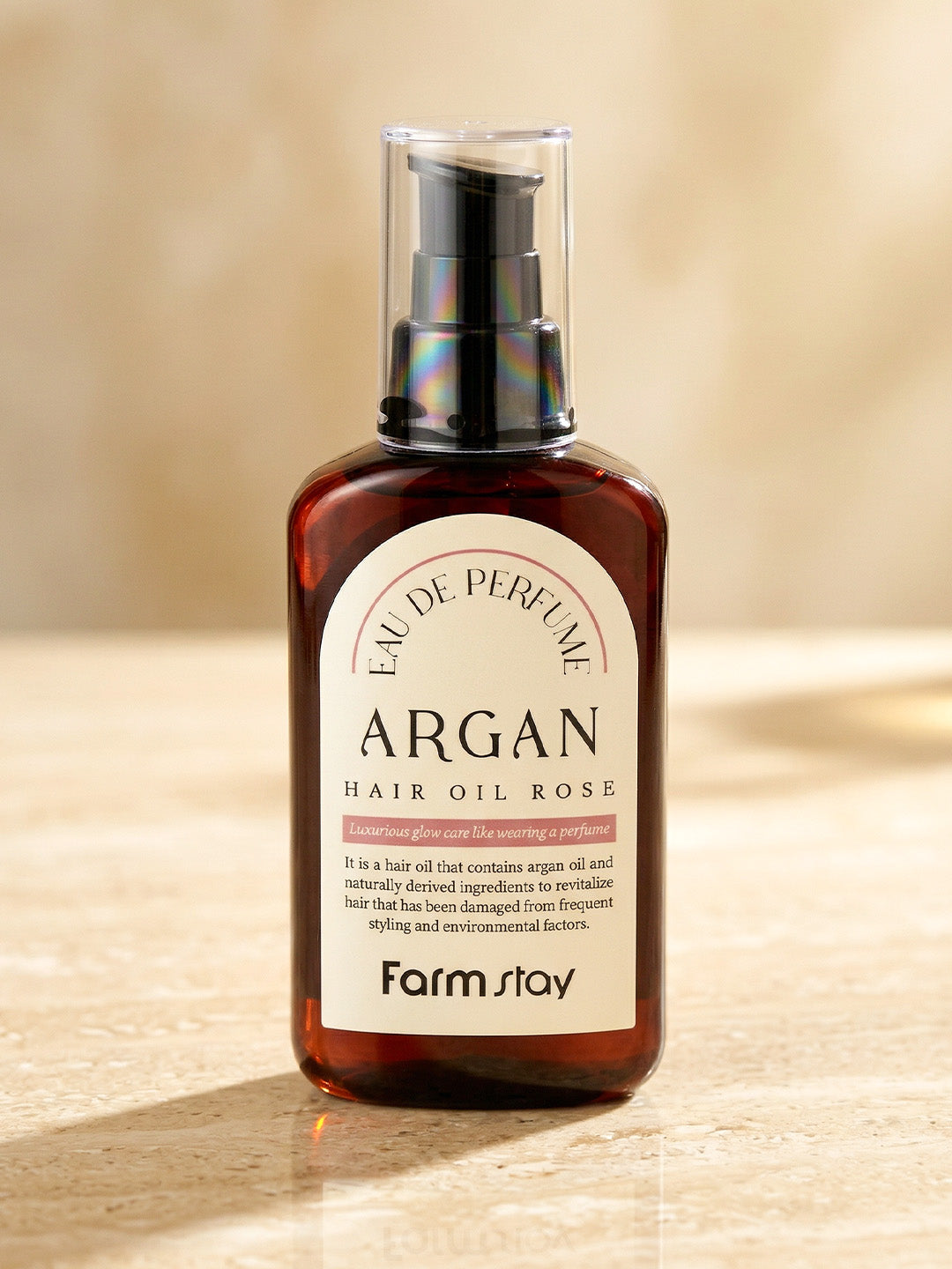 Farmstay بخاخ عطر زيت الأرغان للشعر بالمسك الأبيض