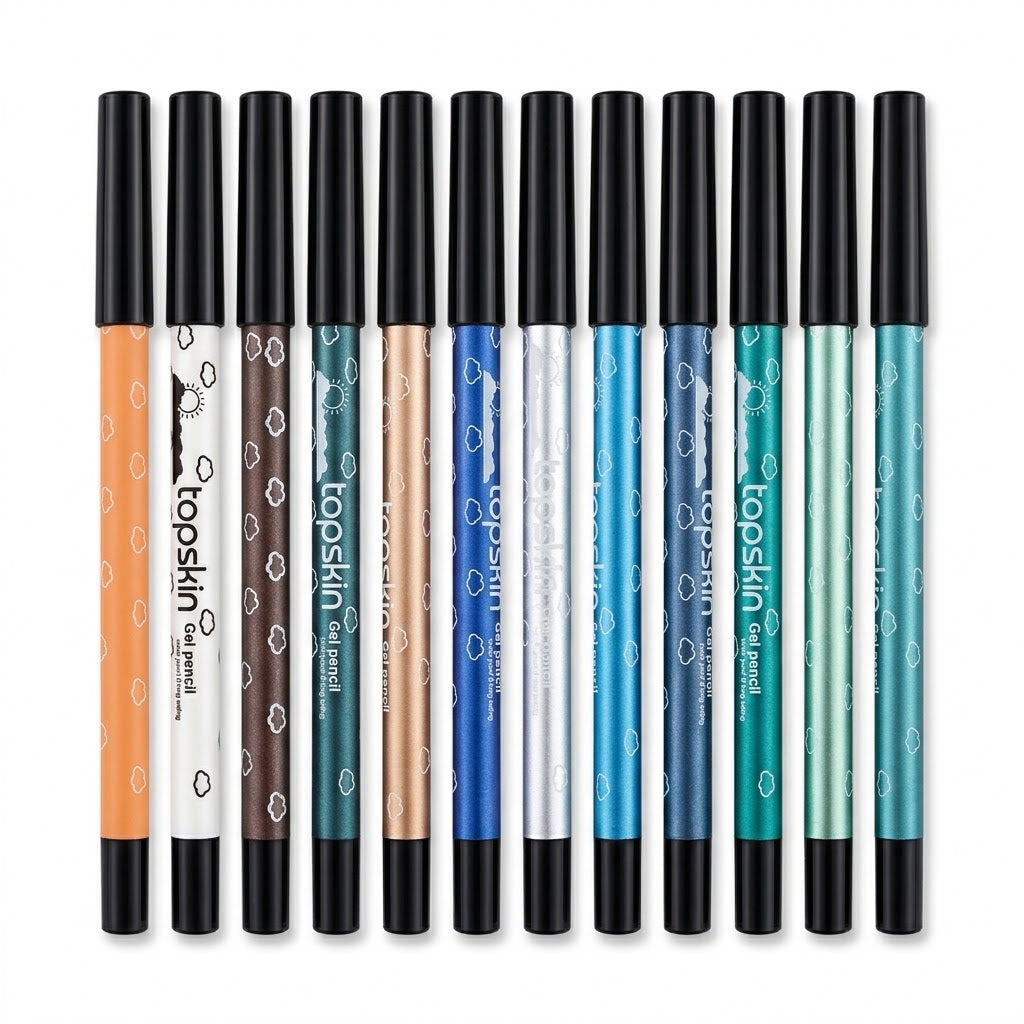12 colors Gel Pencil Eye Kohl Smudge Proof Long Lasting - Can Be Sharpened