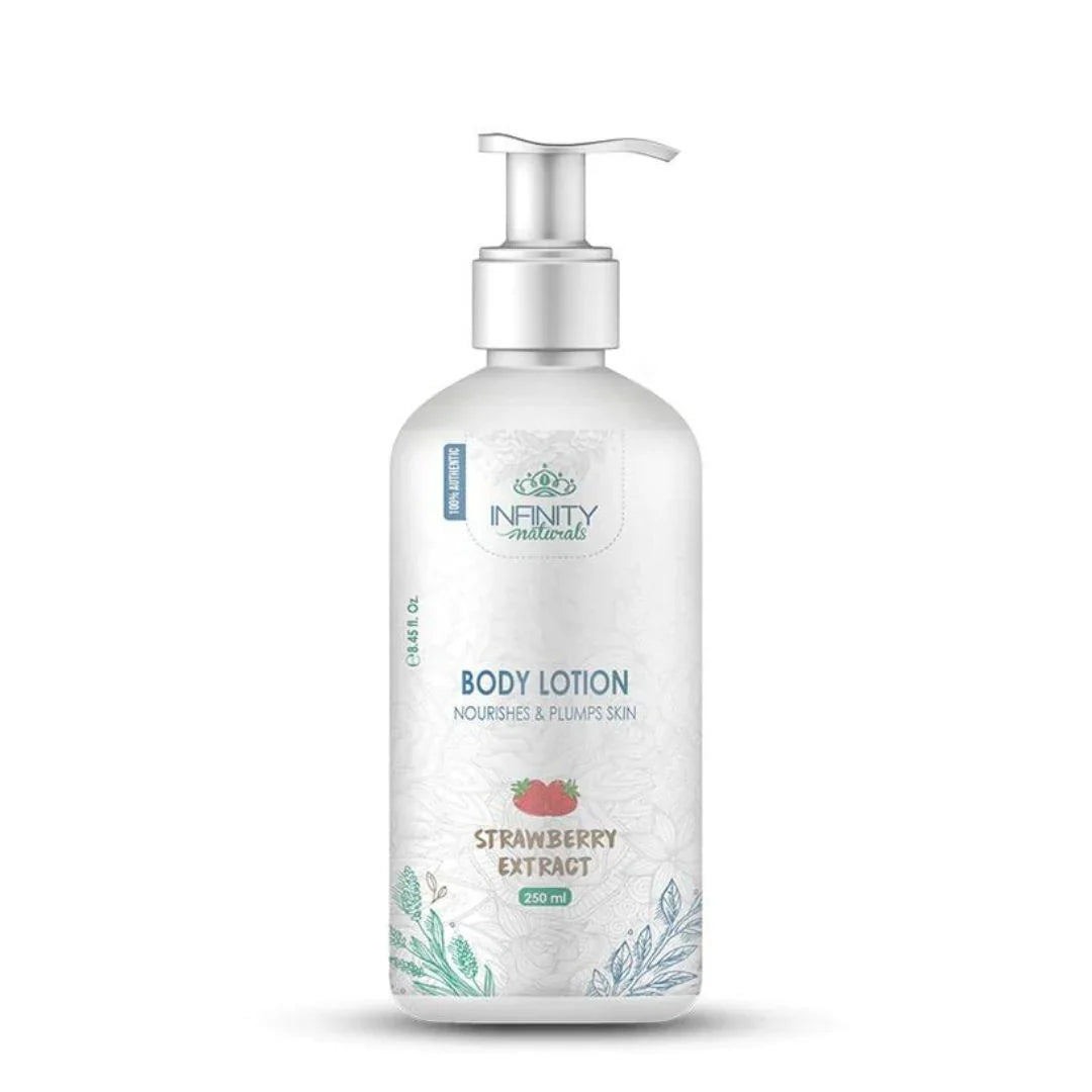 Infinity Naturals Body Lotion Nourishes &Plumps Skin With Strawberry Extract