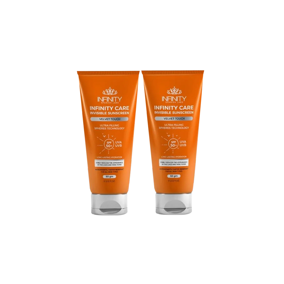 واقي شمسي بملمس مخملي غير مرئي SPF50+ (1+1)