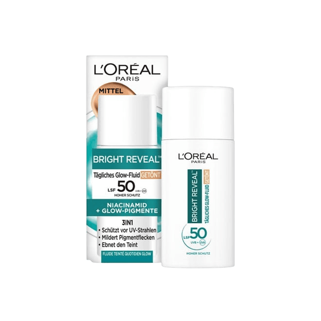 L'Oreal Paris Bright Reveal SPF50 Getinte Glow Fluid - 50ml