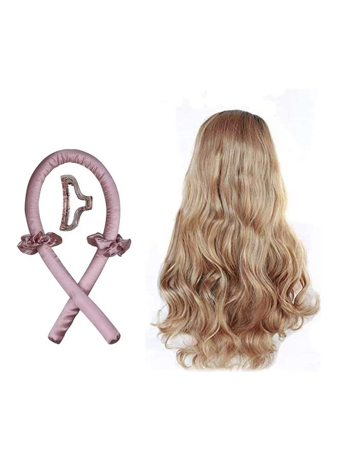 Sponge Heatless Curling Rod Headband Rose Gold