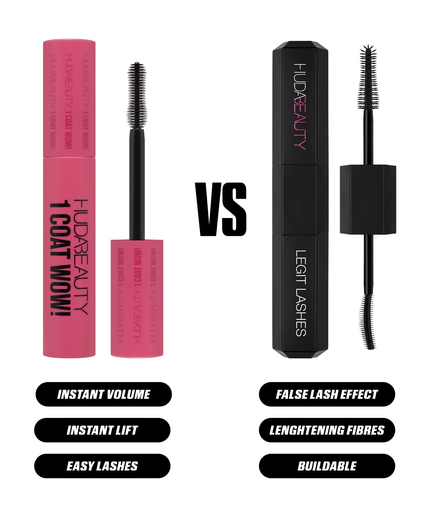 Huda Beauty 1 Coat WOW! Extra Volumizing and Lifting Mascara Mini