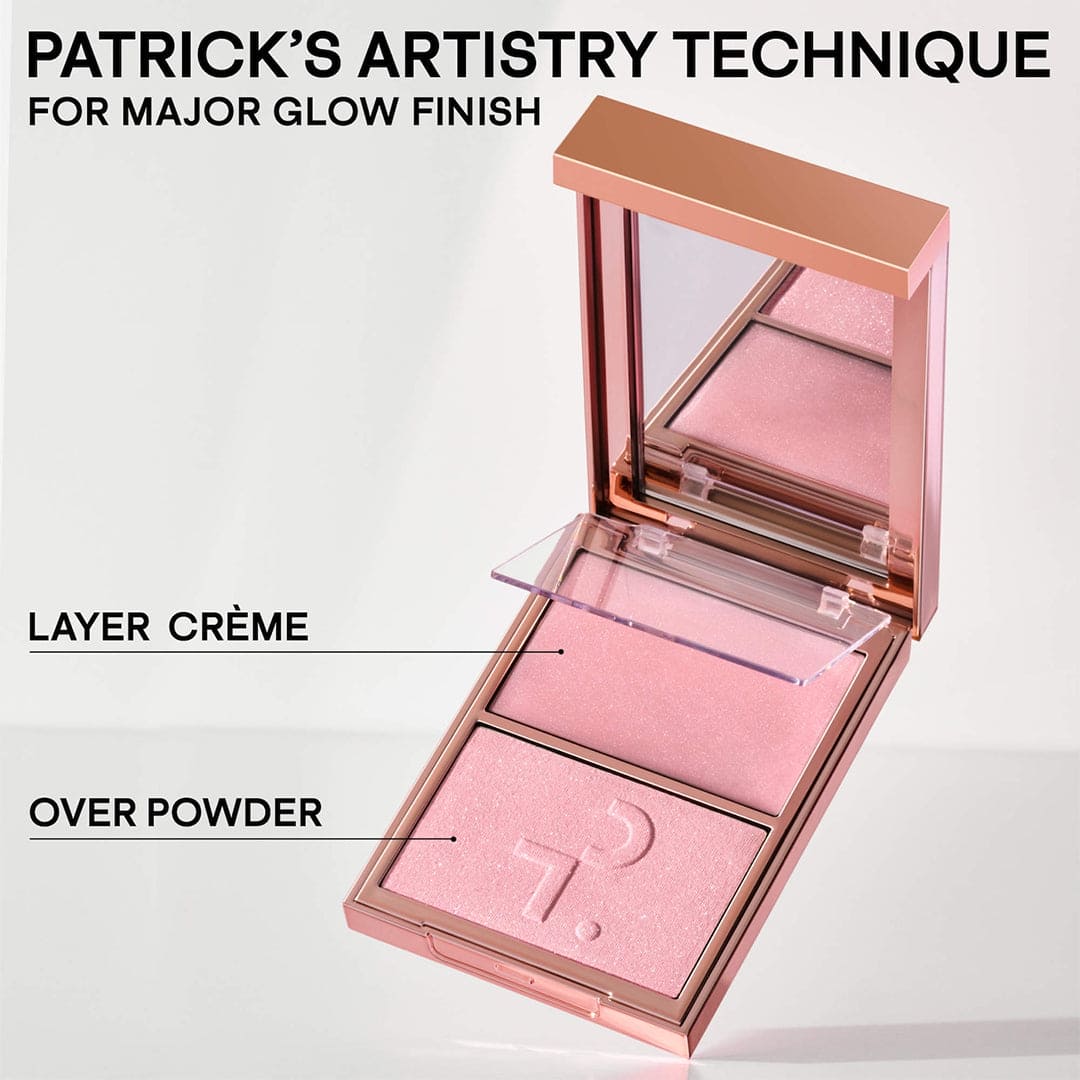 Patrick Ta Major Glow Creme & Powder Light Reflecting- Translucent Highlighter Duo