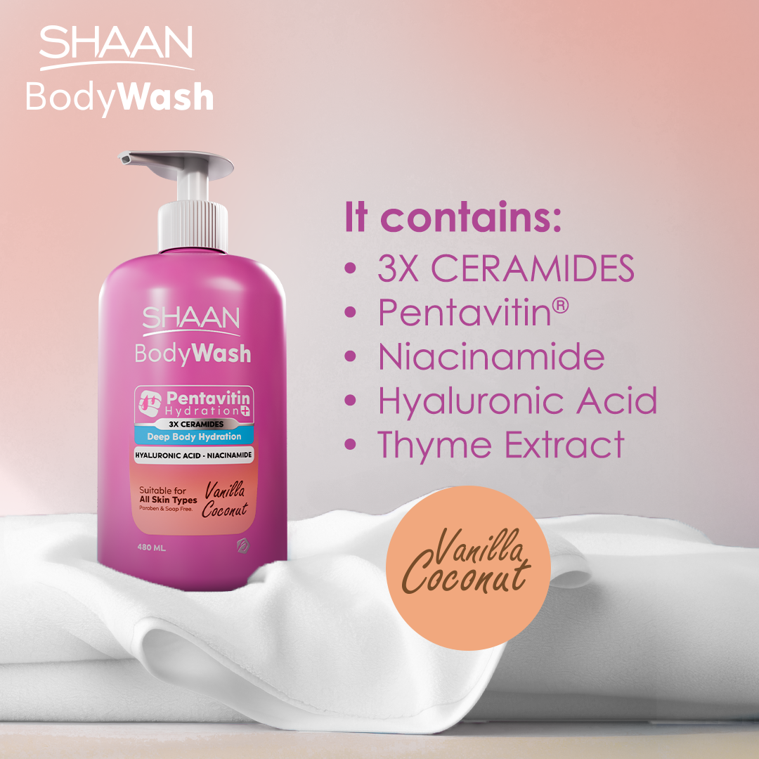 SHAAN Vanilla Coconut Hydrating Body Wash 480 Ml