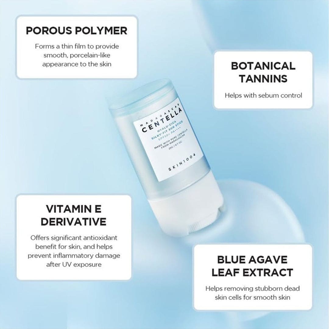 SKIN1004 Madagascar Centella Centella Hyalu-Cica Silky-Fit Sun Stick - 20g
