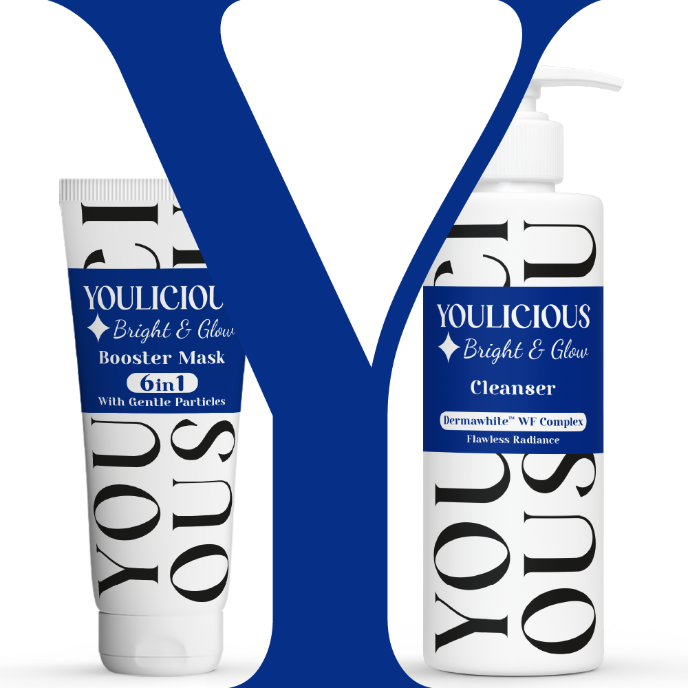 Youlicious Bright & Glow Booster Mask - 6 In 1 + Youlicious Cleanser - Promo Pack