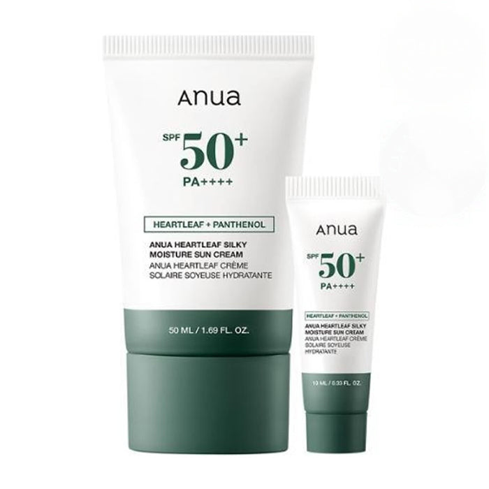 anua heartleaf + panthenol moisture sun cream 2pcs
