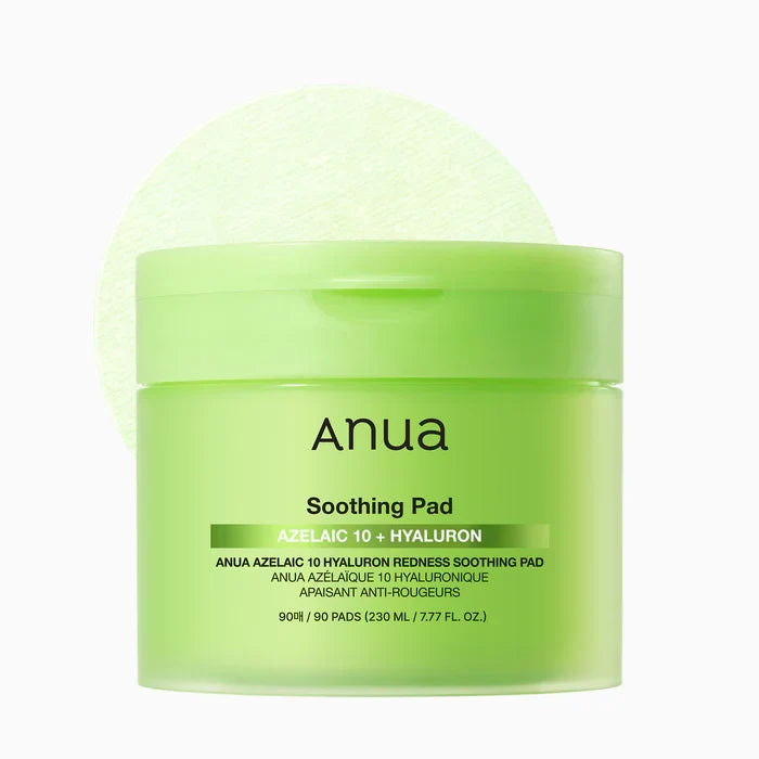 ضمادات Anua لتهدئة الاحمرار بحمض الأزيليك 10% وهيالورونيك