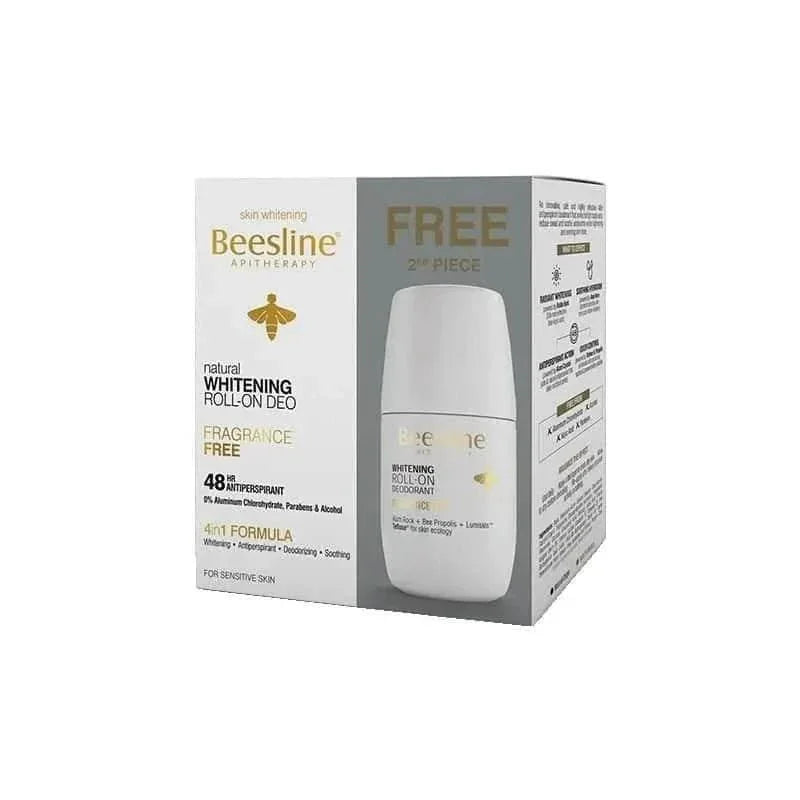 Beesline® Whitening Roll On Deodorant - Fragrance Free X2 Promo pack