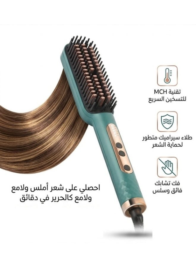 فرشاة فرد الشعر v-ben - حرارية أيونية - تسخين سريع 45 واط - فرشاة حرارية 950 درجة