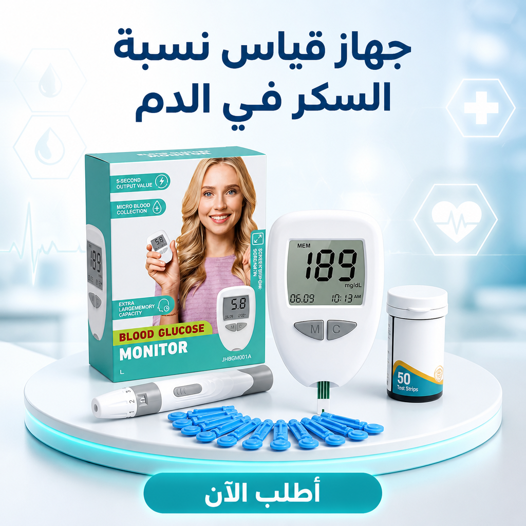 عرض جهاز قياس نسبة السكر في الدم + شنطة الرحلات لتبريد الانسولين وعرض درجة الحرارة