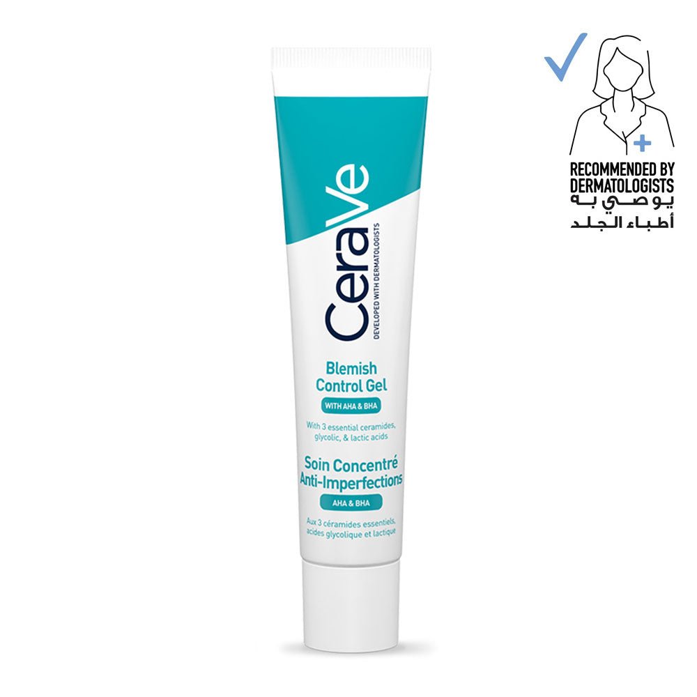 CeraVe Blemish Control Gel Facial Moisturiser For Acne & Blemishes with Glycolic Acid and Lactic Acid 40ml