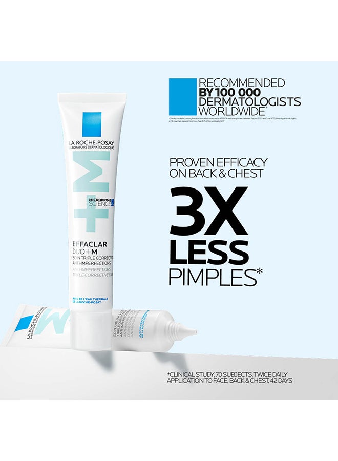 LA ROCHE-POSAY Effaclar Duo+M Acne Treatment Cream For Oily, Sensitive And Acne-Prone Skin; Corrects Blackheads, Blemishes, And Post-Acne Marks Skincare Spot Treatment 40ml