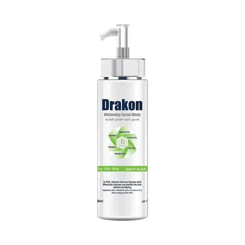 Drakon® Whitening Facial Cleanser For Oily & Combined Skin pump