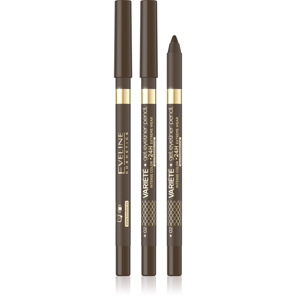 EVELINE COSMETICS VARIÉTÉ GEL EYELINER PENCIL 02 Brown