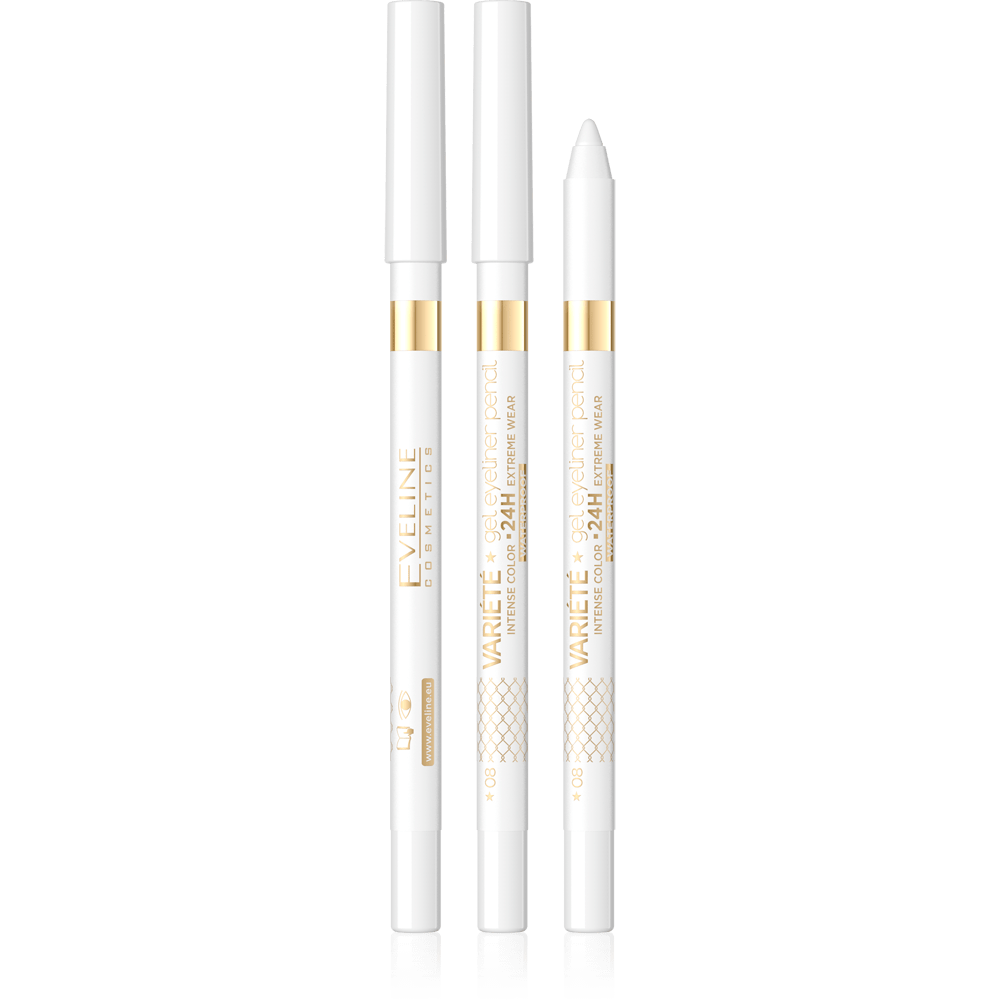 EVELINE COSMETICS VARIÉTÉ GEL EYELINER PENCIL -08 White