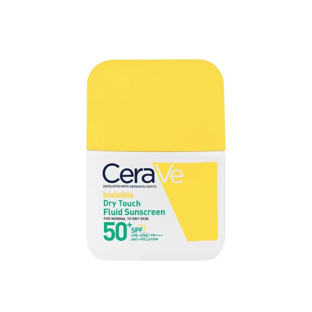 CeraVe سائل واقي الشمس غير المرئي بحماية SPF50+ مع لمسة جافة