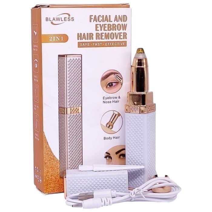 flawless 2 in 1 hair remover & eyebrow trimmer hx-207