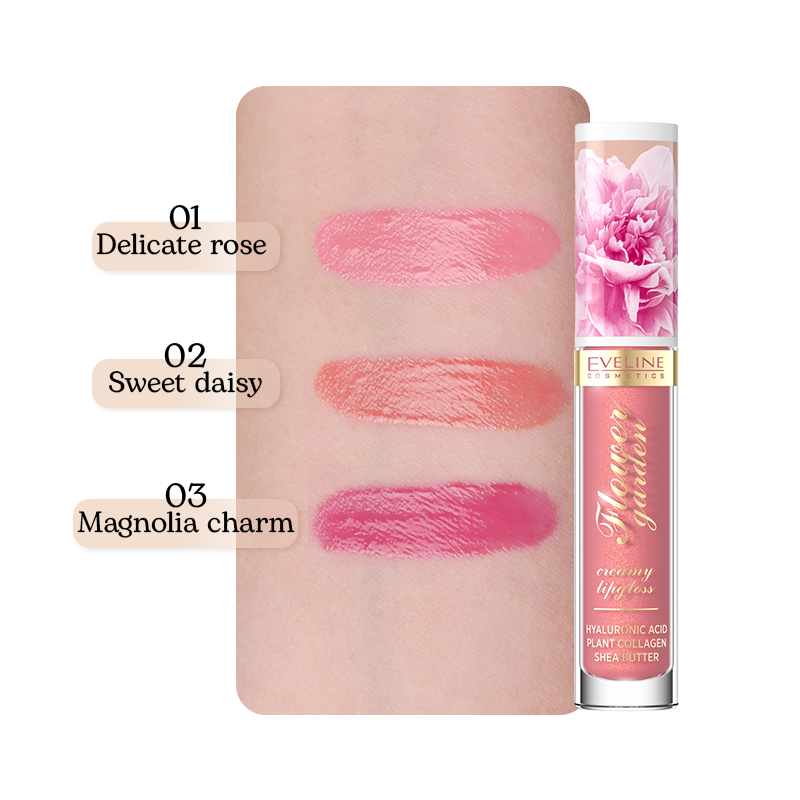 Eveline Cosmetics Flower Garden Creamy Lip Gloss 02 Sweet Daisy