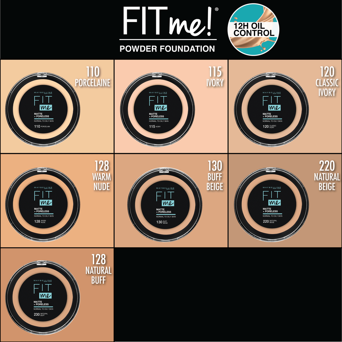 Maybelline Fit Me Matte + Poreless Compact Powder