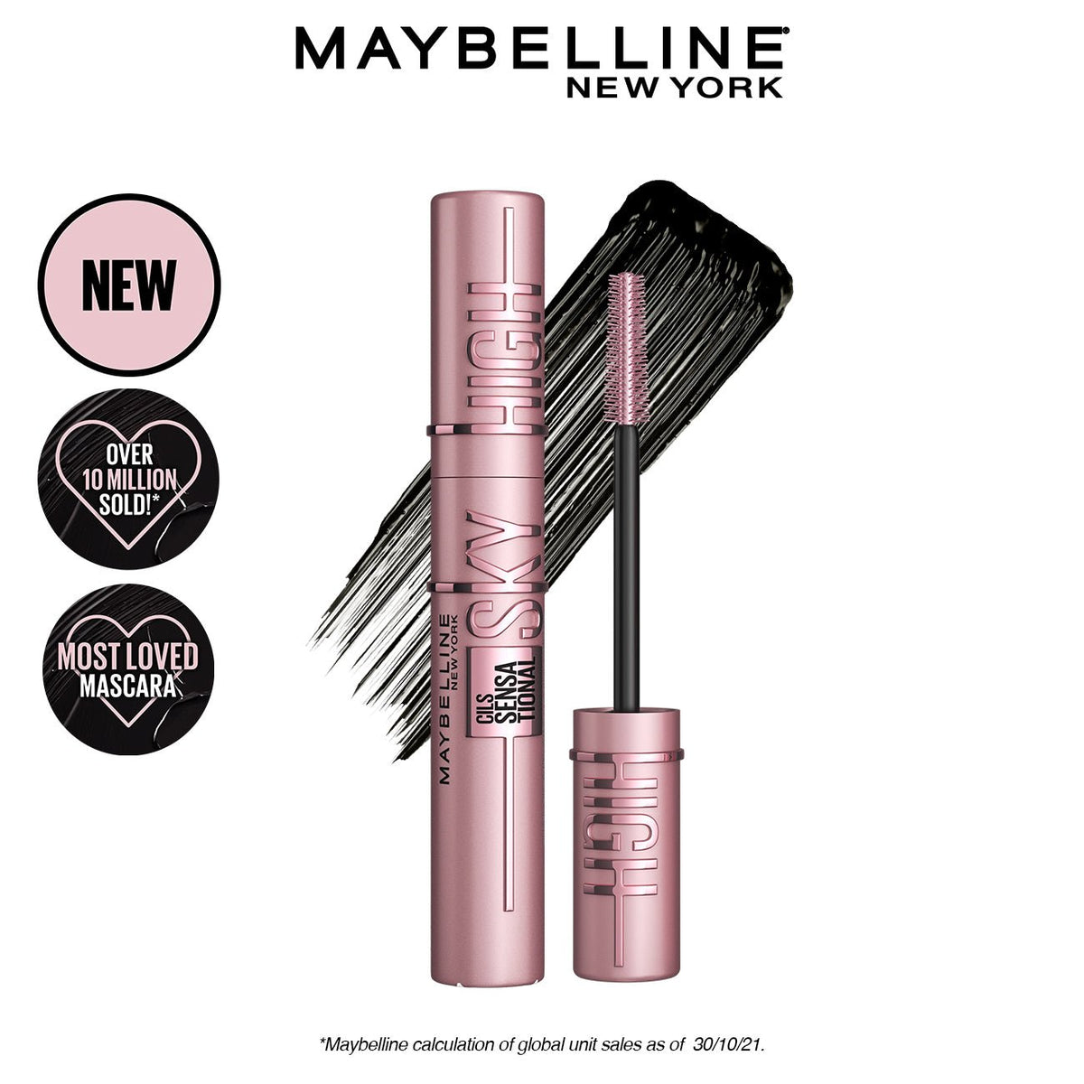 Maybelline Lash Sensational Sky High Washable Lengthening & Volumizing Mascara Black