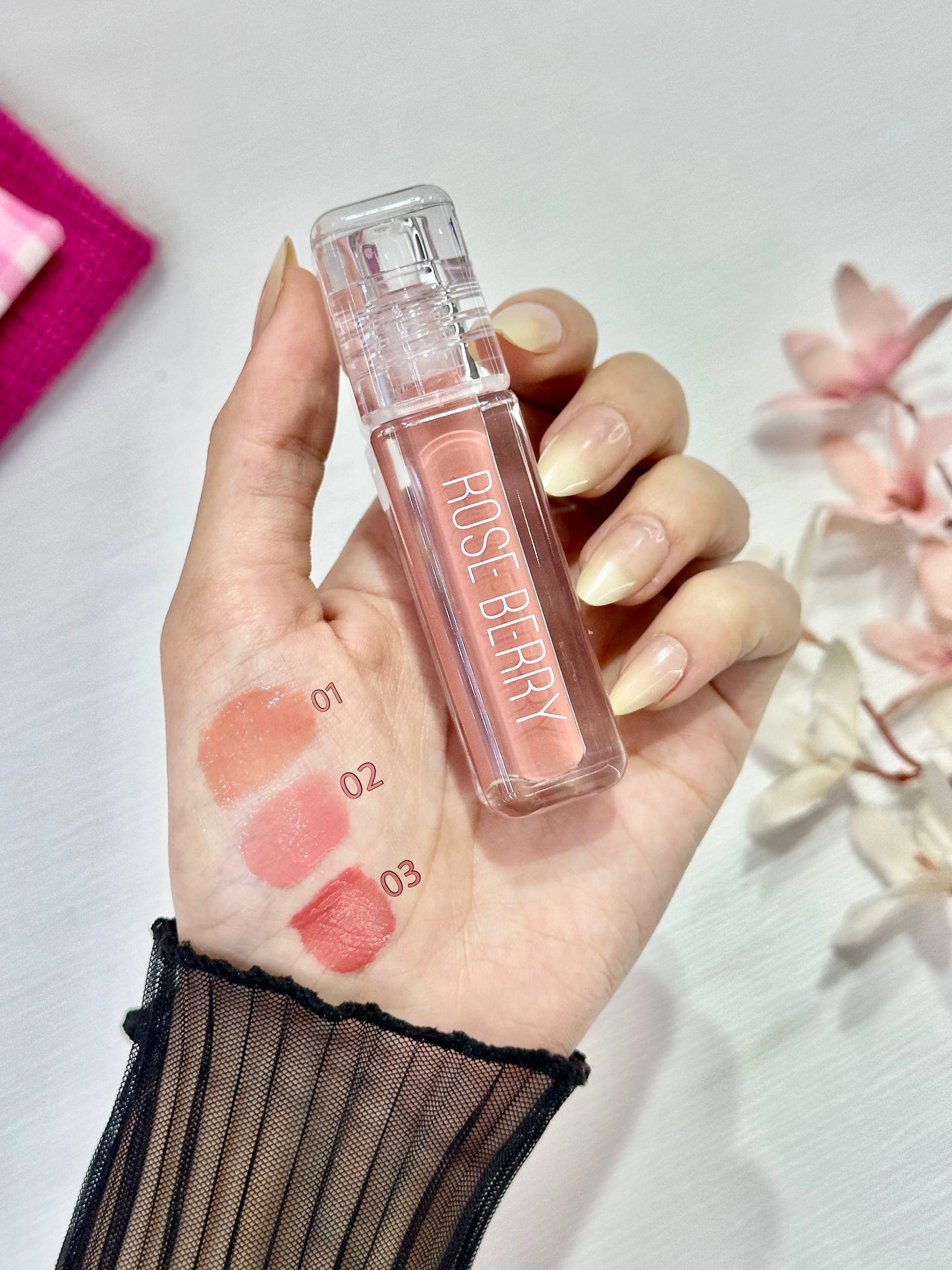 Roseberry Lip Gloss Dupe Hudabeauty