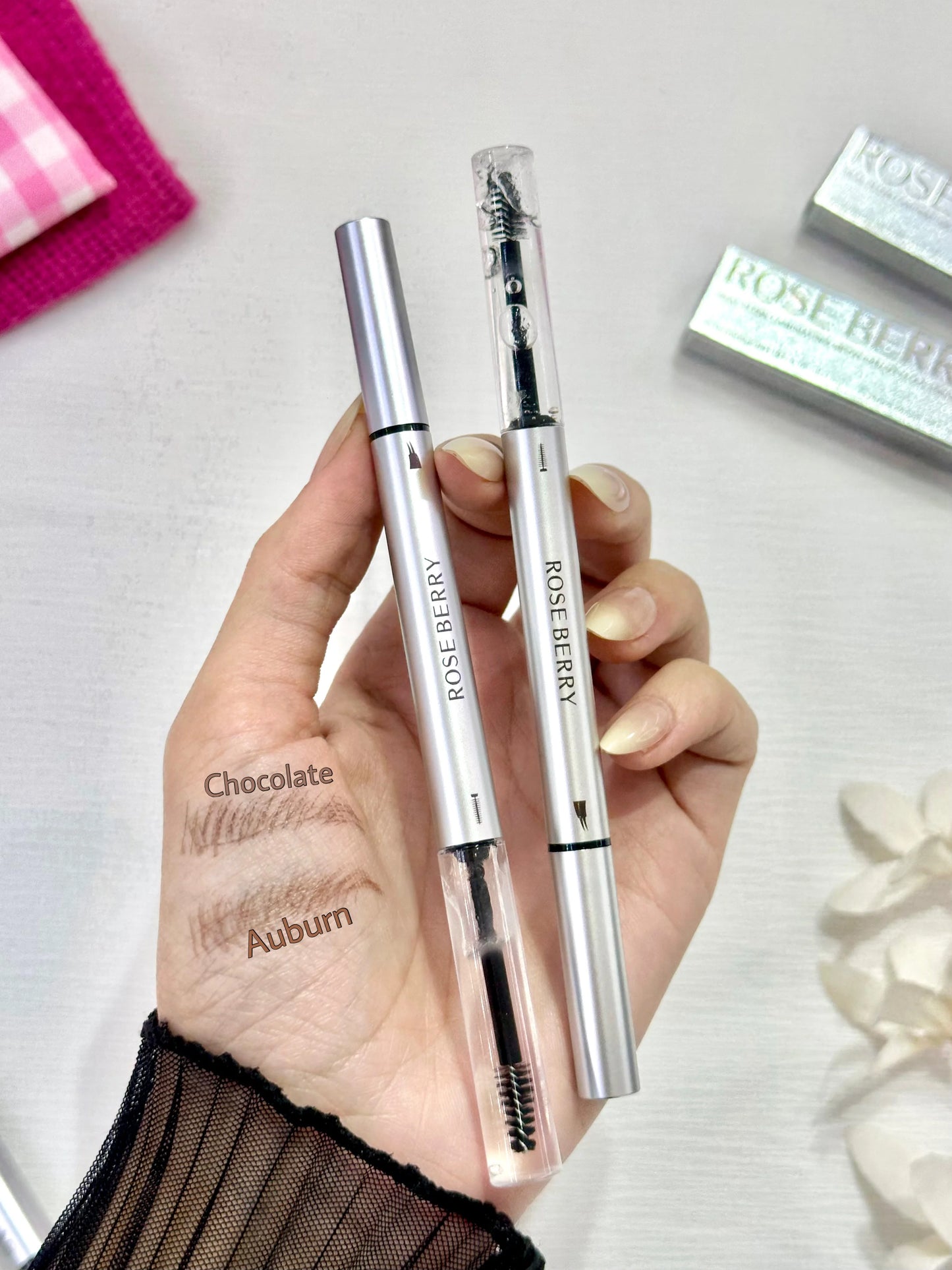 Rose Berry Double Eyebrow Pencil