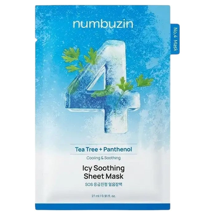 numbuzin tea tree + panthenol ice soothing sheet mask