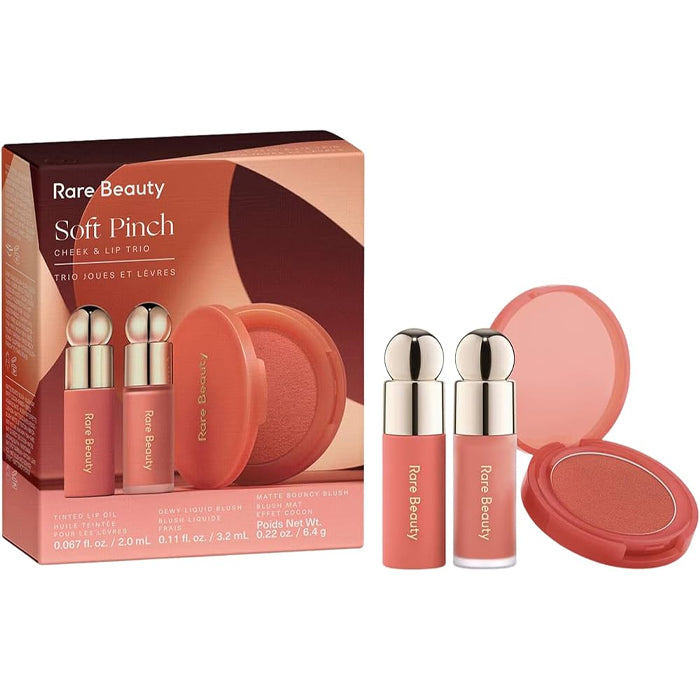 rare beauty soft pinch blush cheek & lip trio