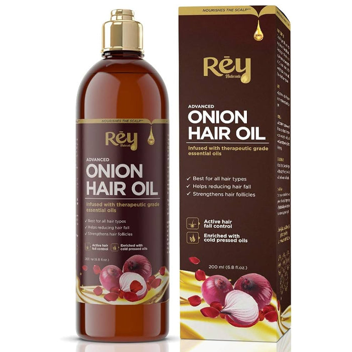 rey naturals onion hair oil 200ml